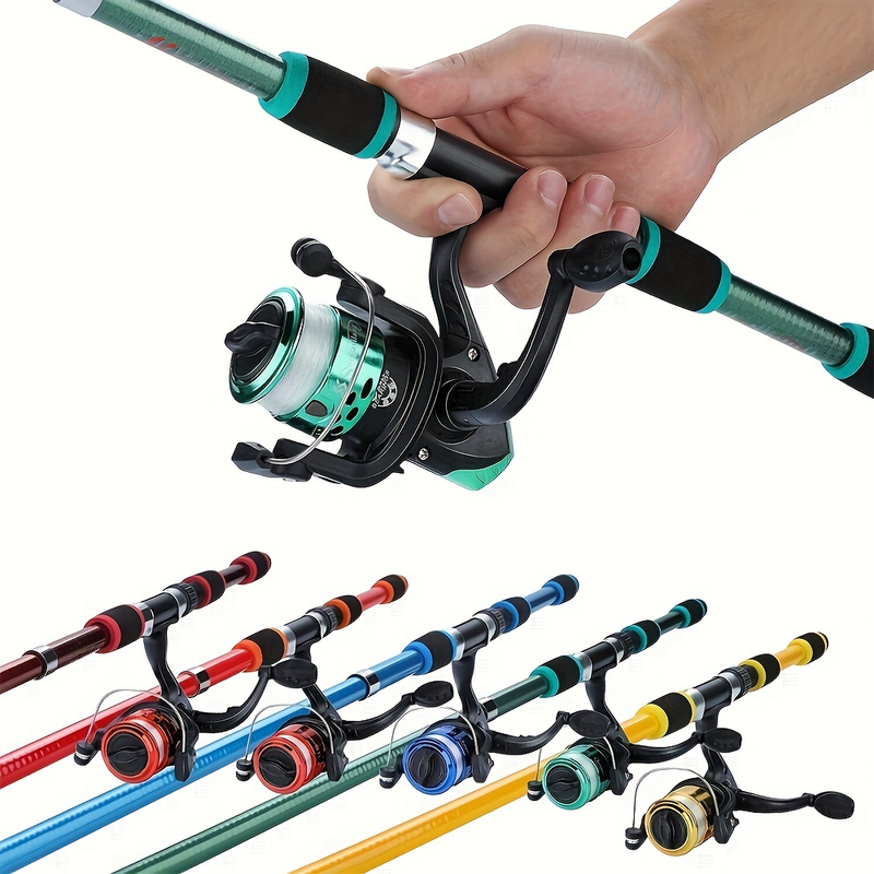 Sougayilang 70,87 tommer/5,9 fot komplett sett med Telescc fiskestang og snelle Baits Hoo reisestangsett_voghion.com