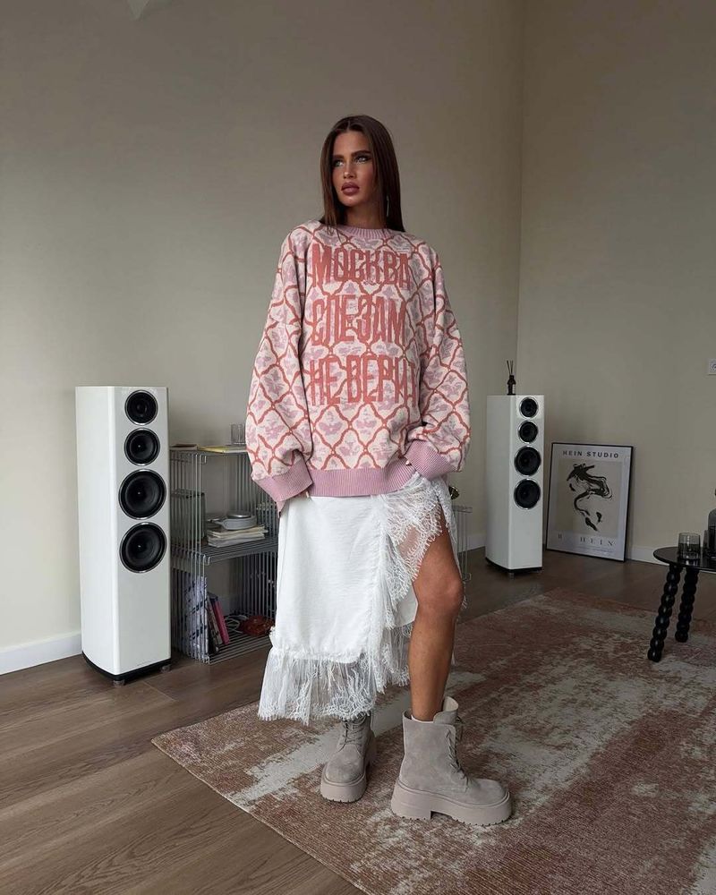 Women’s Oversized Pullover Sweater – Cozy Lazy Style, Soft & Breathable, Casual Long Sleeve_voghion.com
