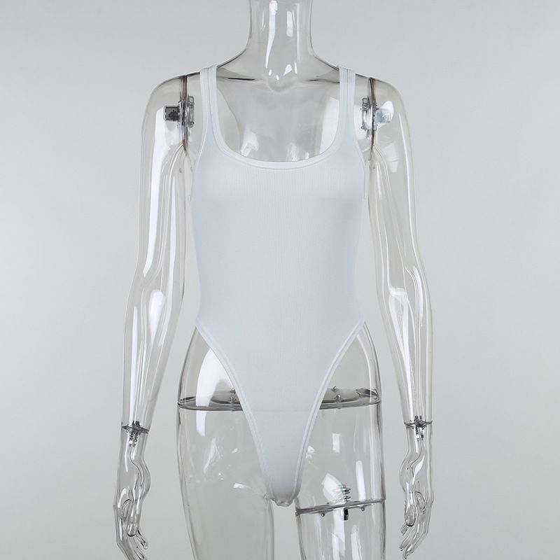 Women's knitted sports vest with halter jumpsuit_voghion.com