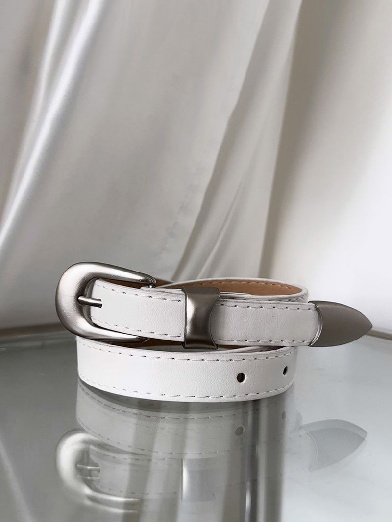 Niche Design Sense Hundred Metallic Schlichter Damen-Jeansrockgürtel_voghion.com