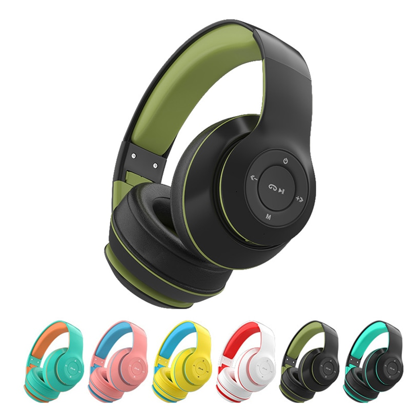 2023 Foldable Wireless Headsets Bluetooth Headphones Bass Stereo Earphone Mp3 Player With Mic Support TF Card AUX PC For_voghion.com
