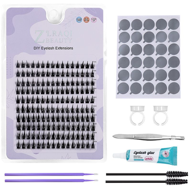 Große Kapazität, 10 Reihen, Spire Wheat Spike, falsche Wimpern, dichter Fischschwanz, Selbstverlängerung, Make-up-Tool, 10-teiliges Set_voghion.com