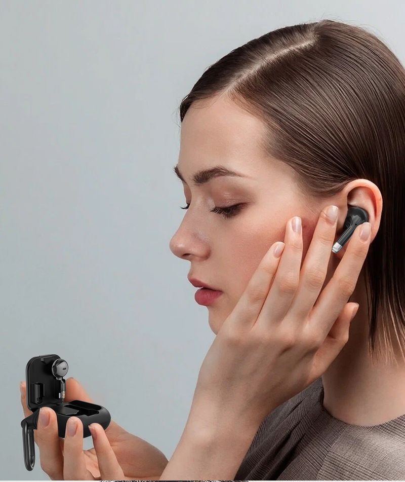 D8Pro Çok Fonksiyonlu Akıllı Saat Kulaklık İki Bir Arada Bluetooth Çağrı Sağlık İzleme NFC Spor Saati_voghion.com