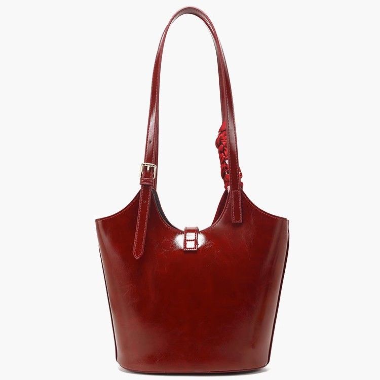 Borsa da sposa rossa da donna, grande capacità, regalo per la sposa, uso quotidiano, borsa a tracolla sottobraccio_voghion.com