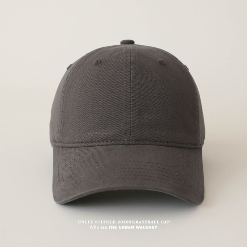 Gorra de béisbol de algodón puro con diseño de pico de pato: diseño ensanchado y profundo para rostro pequeño, gorra unisex ligera de color sólido para hombre y mujer._voghion.com