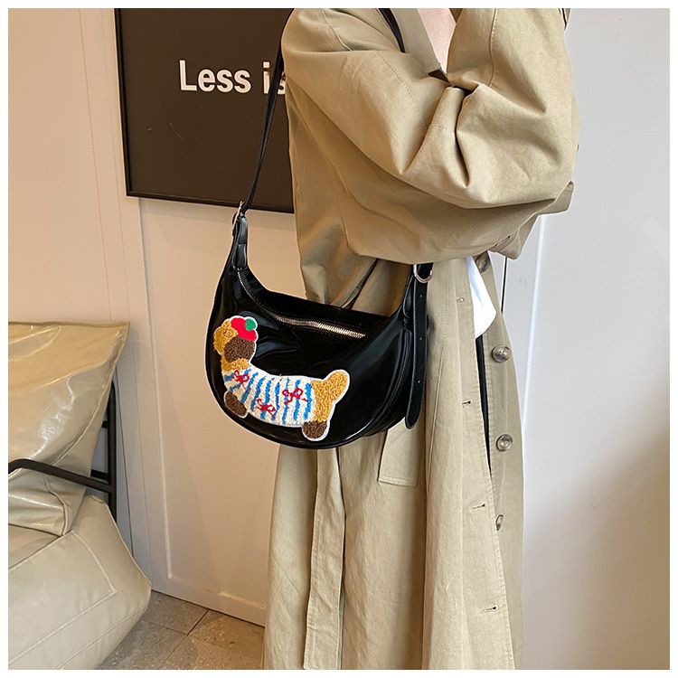 2024 new Korean version nylon canvas women's niche armpit casual bucket bag, large capacity handbag_voghion.com
