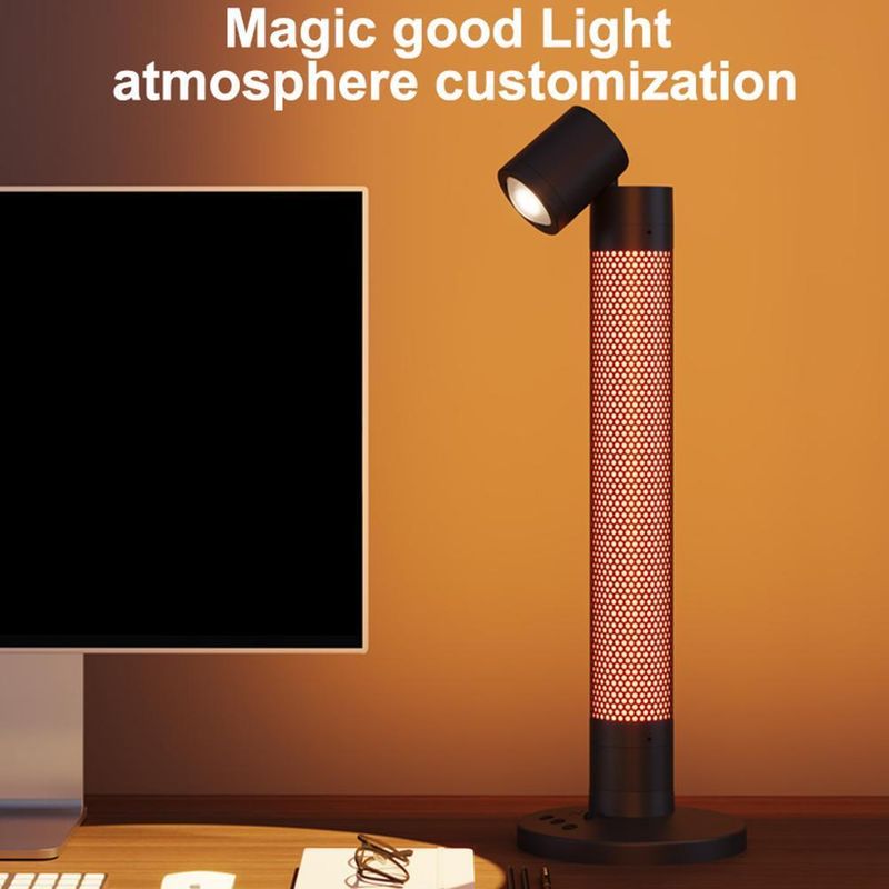 WiFi+Bluetooth Tuya App Okosasztali Lámpa RGB Ambient LED Éjszakai Fények Hálószoba Játékszoba Dekoráció Zene Ritmus Atmoszféra Fény_voghion.com