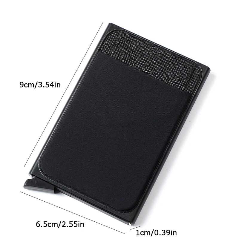 Rfid Smart Wallet Card Metal Thin Slim Men Women Purse Pop Up Minimalist Card Wallet Small Black Metal Credential_voghion.com