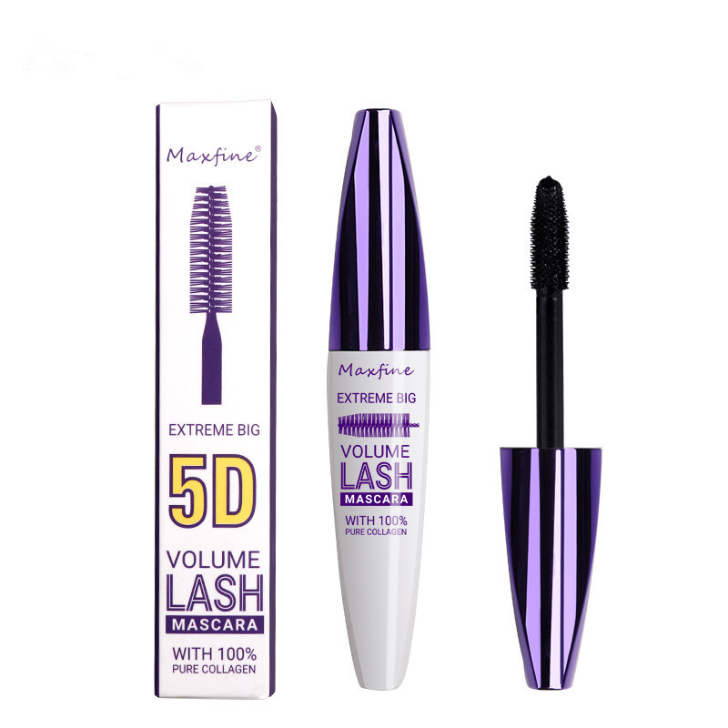 Color eye black 5D silk fiber eye black waterproof roll anti stain curl length eyelash lengthening eye makeup tool_voghion.com