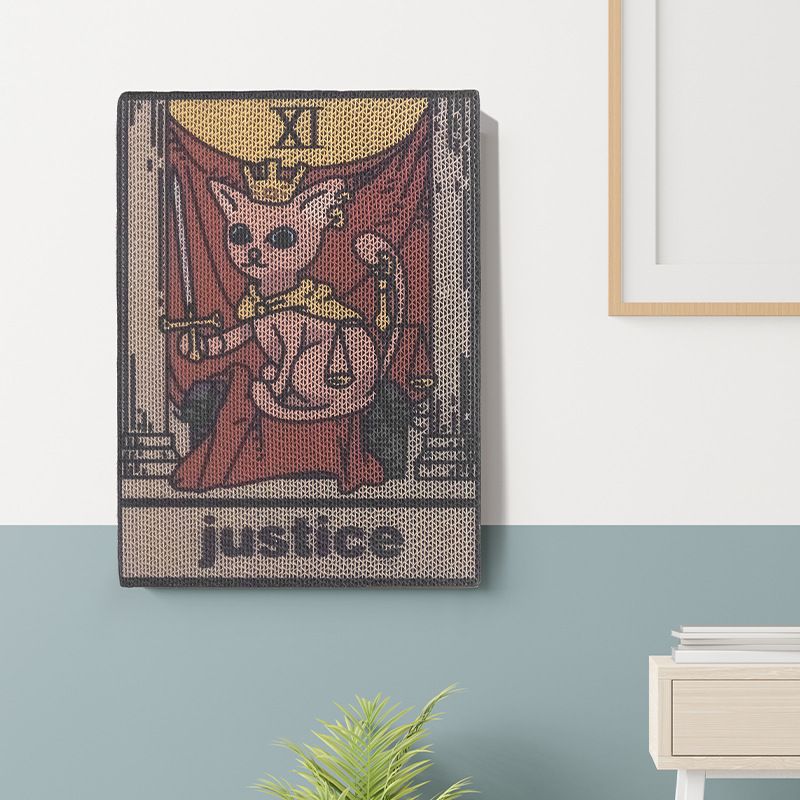 Tarot Card Scratching Vertical Wall-Mounted Corrugated Paper Non-Shedding Living Room Bedroom Sofa Large Cat Claw Board_voghion.com