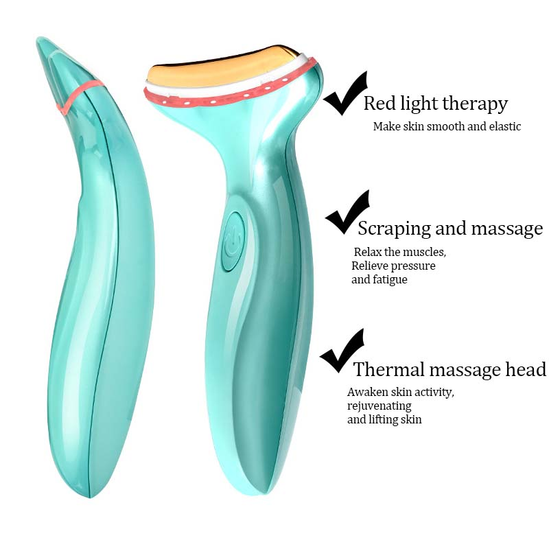 LED Thermische Nek Trillingen Massage Hoofd Huidverjongende Lifting Schrapen Massager Draai Verminder Dubbele r 70% korting_voghion.com