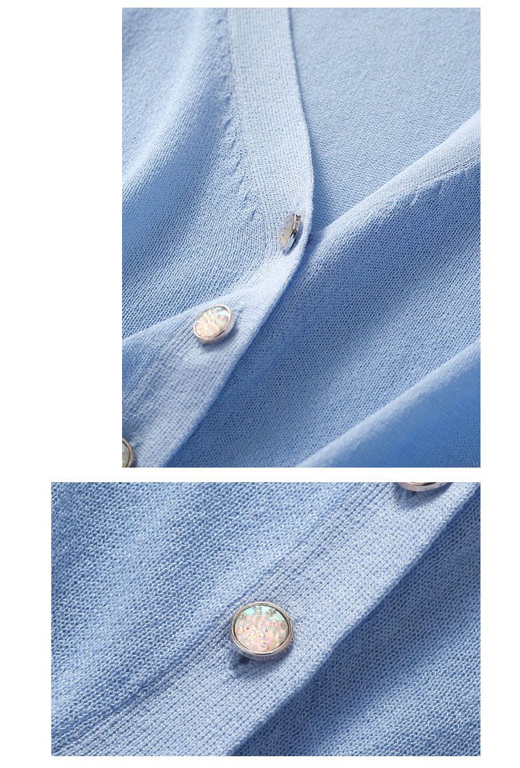 Yangmei Store 2025 New Cardigan Ice Silk Knitted Air Conditioning Women's Summer Short Style Outer Sunscreen Coat Shawl_voghion.com