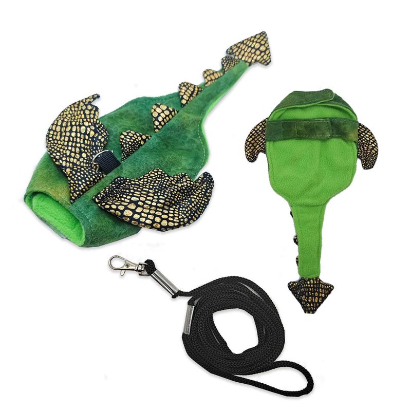 Lizard Cute Outfit Cat Costume Halloween Pet Dinosaur Transformation Funny_voghion.com