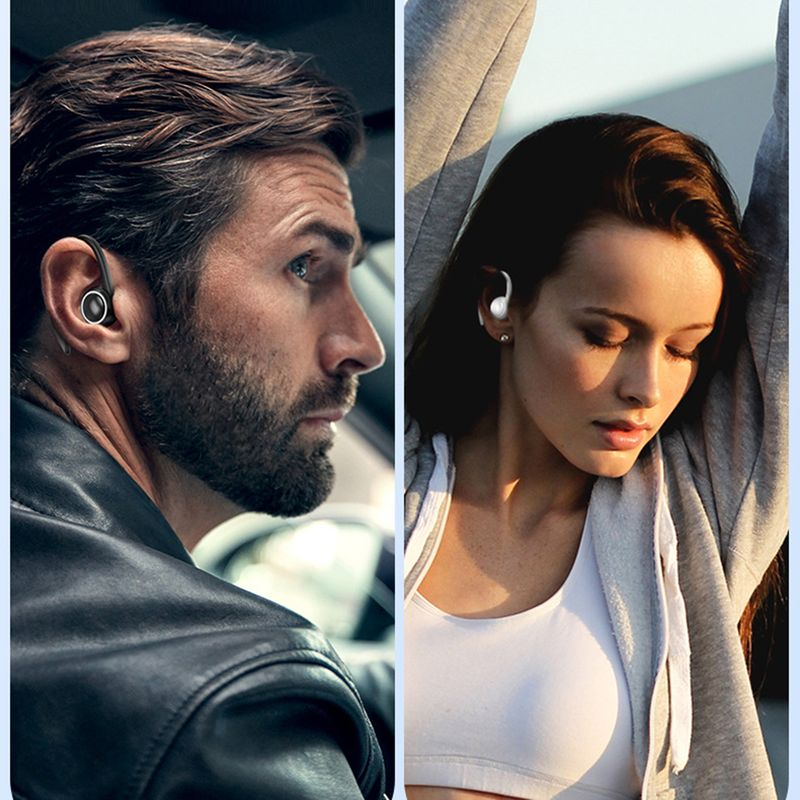 Fone de ouvido estéreo Bluetooth 5.2 à prova d'água de alta fidelidade sensível para praticar esportes_voghion.com