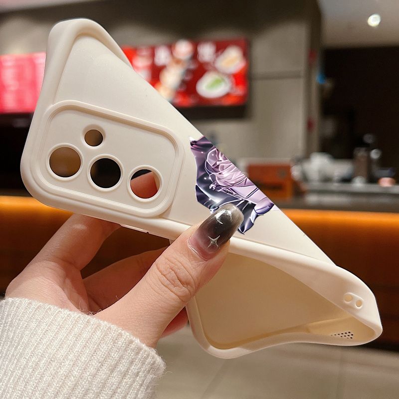 Purple Rose Print Case For Samsung Galaxy S25 S22 S23 Ultra S24 FE A56 A55 A16 A53 A15 A35 A26 A25 A54 5G Soft TPU Phone Cover_voghion.com