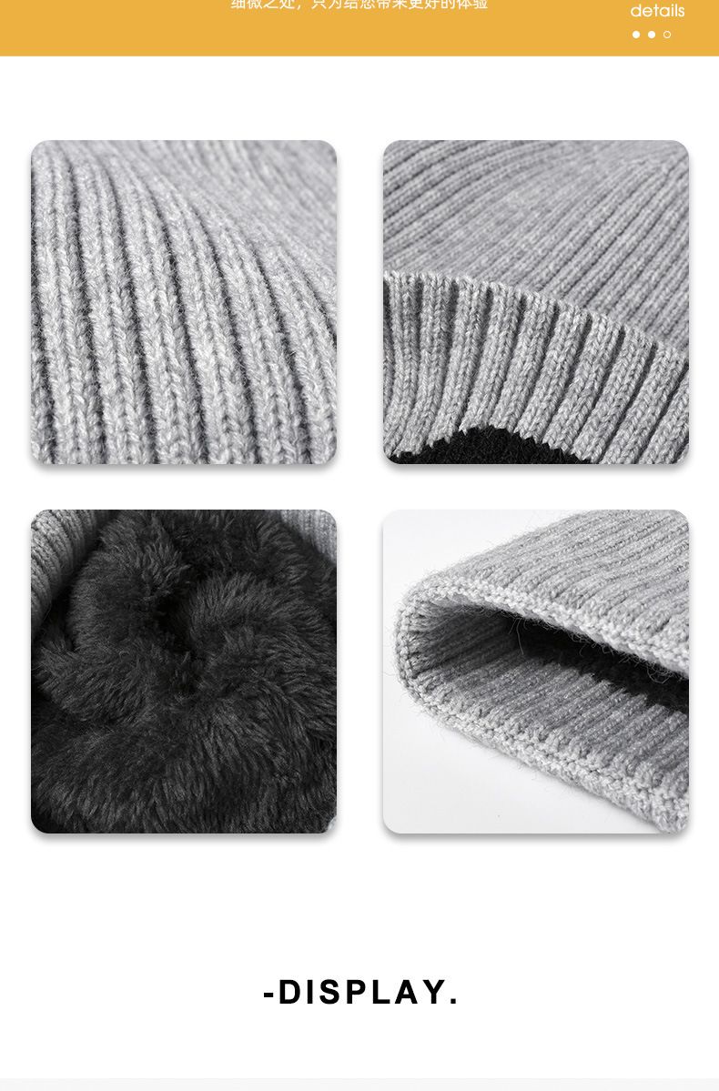 Versatile Autumn And Winter Simple Warm And Plush European And American Fashionable Woolen Hat Thickened Ear Protection Knitted Hat_voghion.com