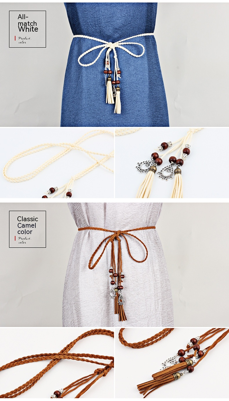 2024 New Korean Handmade Woven Cord Fashion, Casual, Simple And Versatile Women's Sweet Style Pendant With Dress Thin_voghion.com
