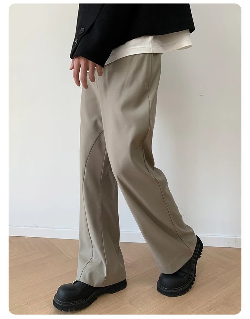 Deconstructed Tailored Trousers – Clean-Fit Micro Flare Pants With Seamless Stretch & Wrinkle Resistance_voghion.com