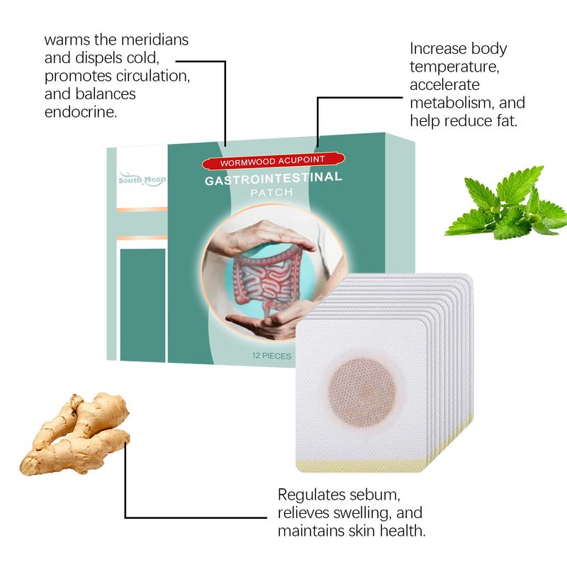 Wormwood care sticker, lazy back legs waist lines gentle herbal care sticker_voghion.com