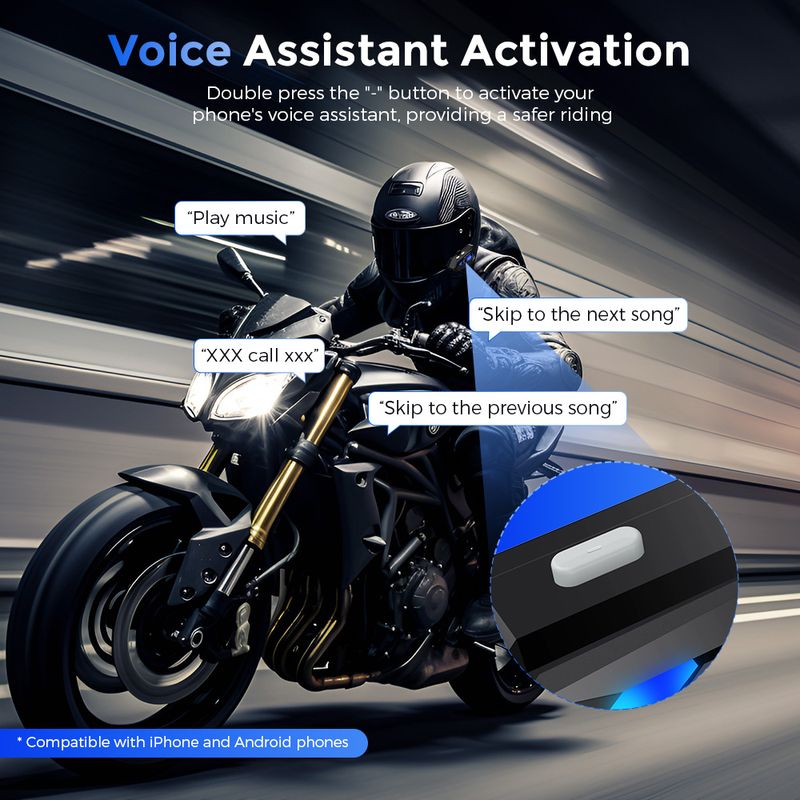 GEARELEC X11 Motorcycle Bluetooth Helmet Hands Free Call IPX6 Waterproof 1000mAh Headset Speakers HiFi Stereo RGB Light_voghion.com