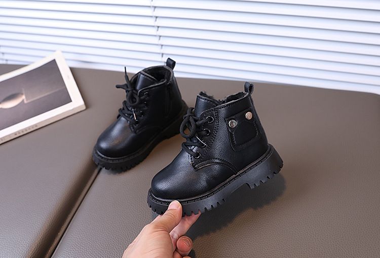 Bottines Martin pour garçons et bébés 2024 pour enfants, grandes bottes courtes chaudes en coton pour filles_voghion.com
