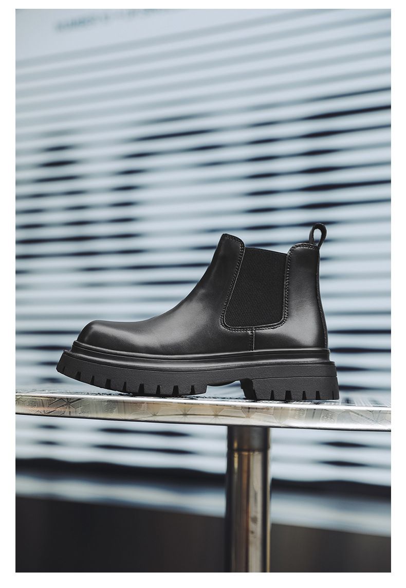 Thick-soled Heightening Retro Martin Boots Blue Casual Boots_voghion.com