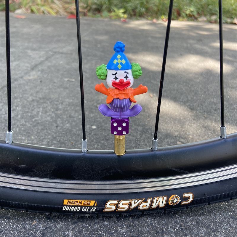 Bicycle Core Set Decoration Hamburger Dice Creative Adapter French American Valve Tire Inflation Hole_voghion.com