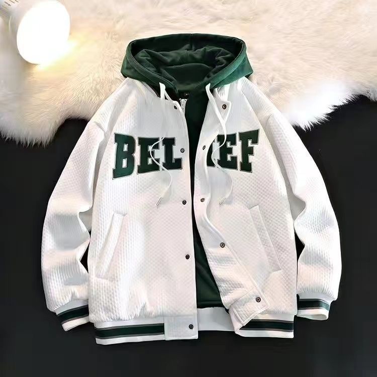 Giacca da baseball con cappuccio in stile americano per uomo, versione coreana casual primaverile e autunnale, coppia cool_voghion.com