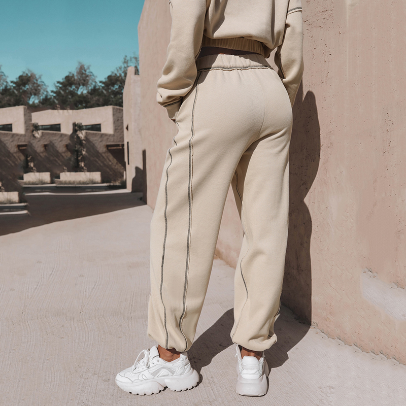 Herbst und Winter Damenmode Sport Freizeit Sweatshirts Hosen Set Zweiteiliges Damen Sportliches Top Jogger Lange Hosen Set_voghion.com