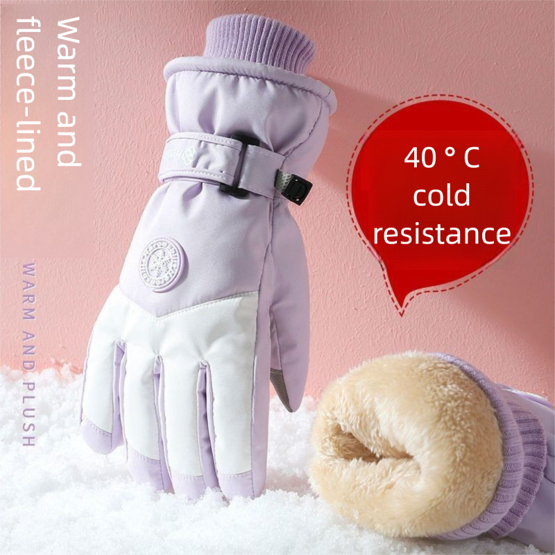 Nuovi guanti invernali caldi da sci per uomo e donna, per ciclismo all'aperto, touchscreen, foderati in pile, antivento e antifreddo._voghion.com