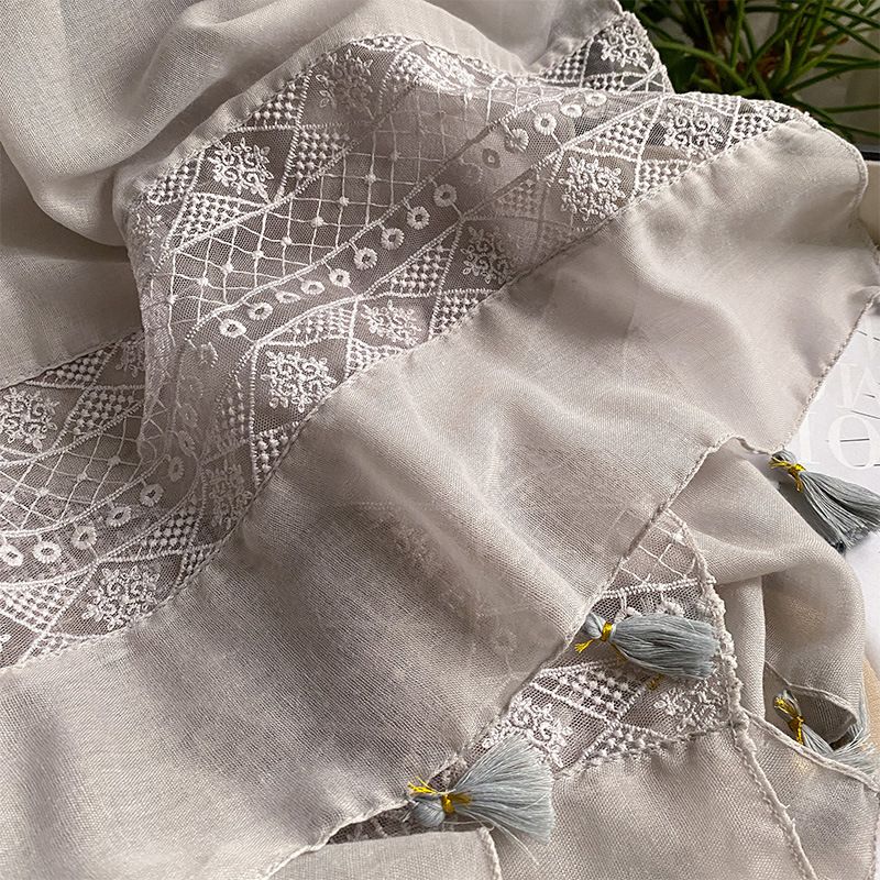 Ciondolo decorativo con nappa in pizzo cavo di colore pieno estivo, alla moda, versatile ed elegante, da donna_voghion.com