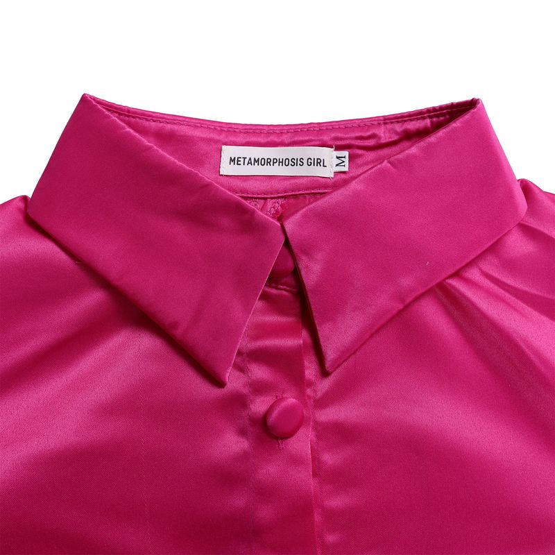 Damenbekleidung Herbst neuer Stil große Schaukel einfarbig Revers lange Ärmel A-Linie Rock afrikanisches Kleid_voghion.com
