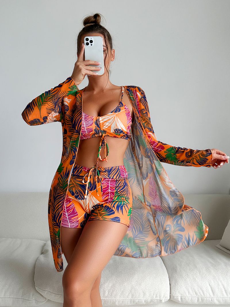 Women's Clothing Multi-color fashion bikini three-piece swimsuit for women_voghion.com