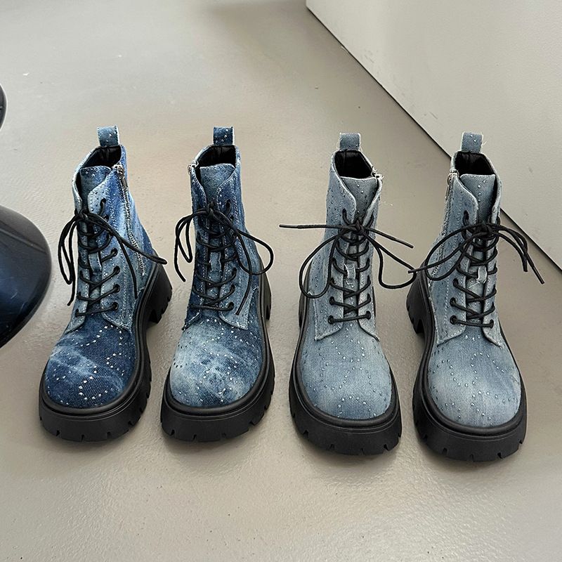 35-41 Large Martin Wide Women's Thick Sole Short Spring Autumn Plus Size Chunky Boots_voghion.com