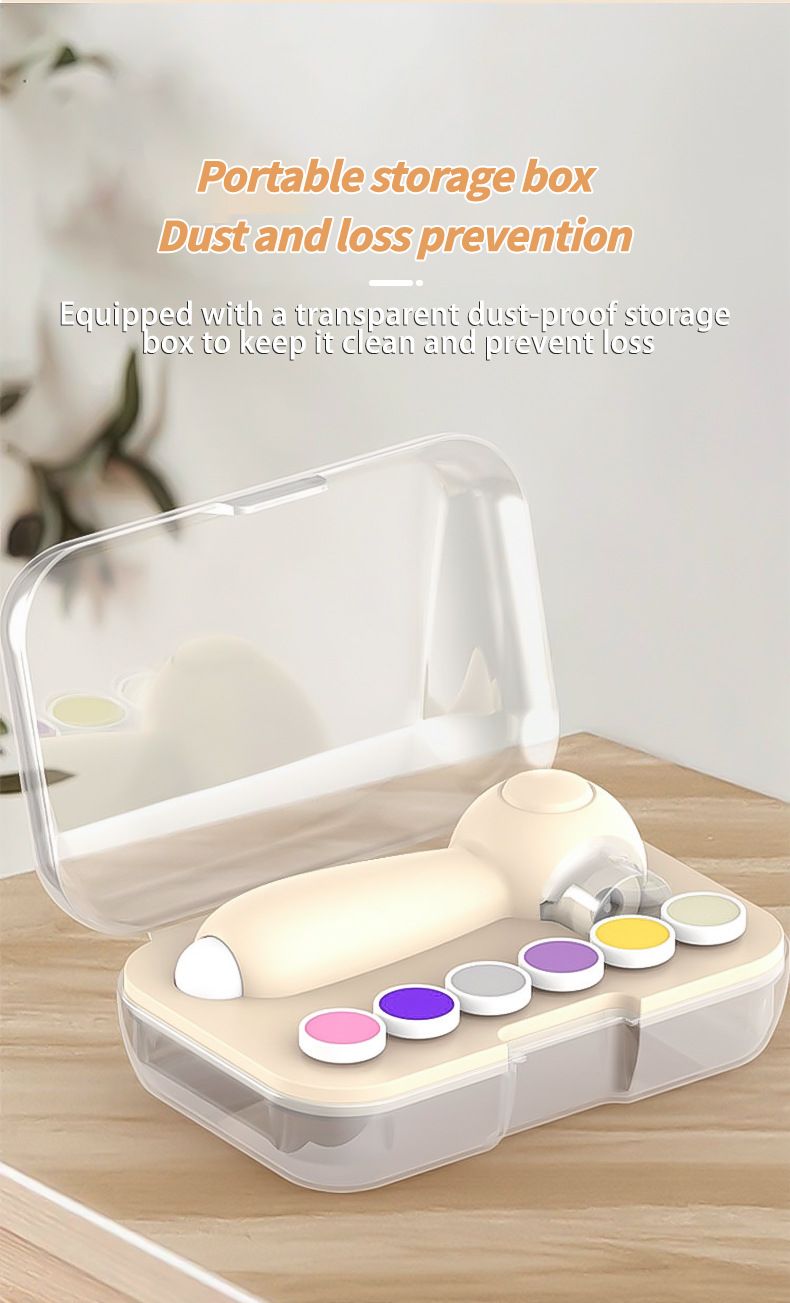 Lixadeira de unhas elétrica para bebês, ferramenta para arte em unhas, lixa pequena, lixa de unha portátil_voghion.com
