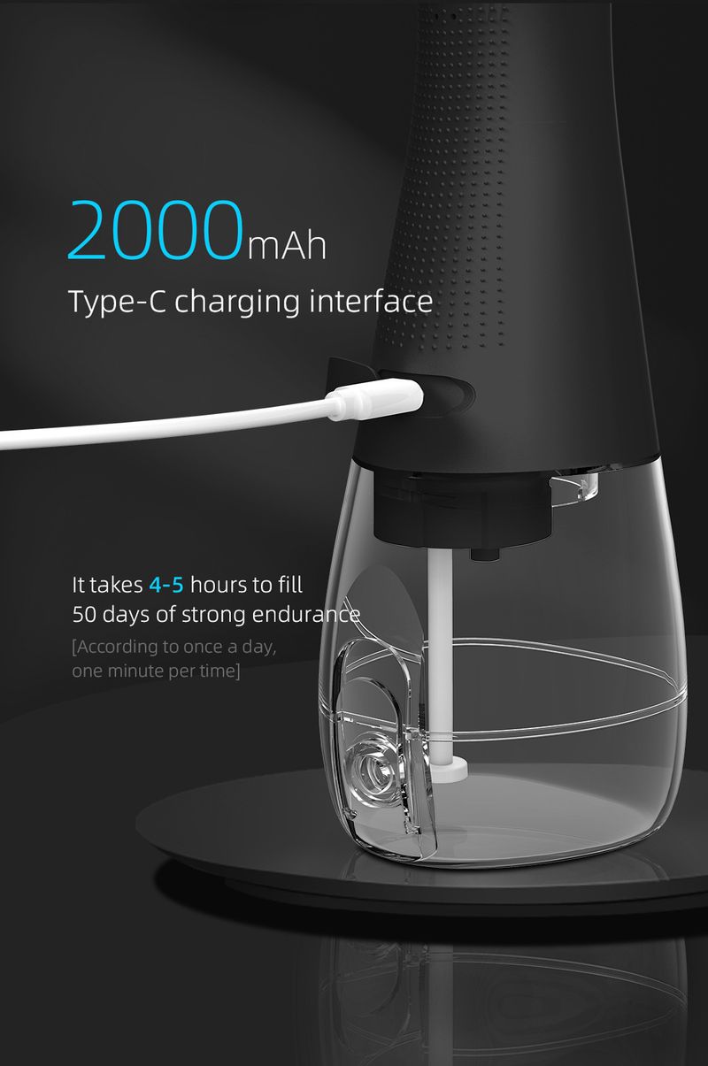 Dental Flusher Lavadora Dental Elétrica Portátil Limpador Dental Enxágue Oral Água Fio Dental Doméstico Inteligente_voghion.com