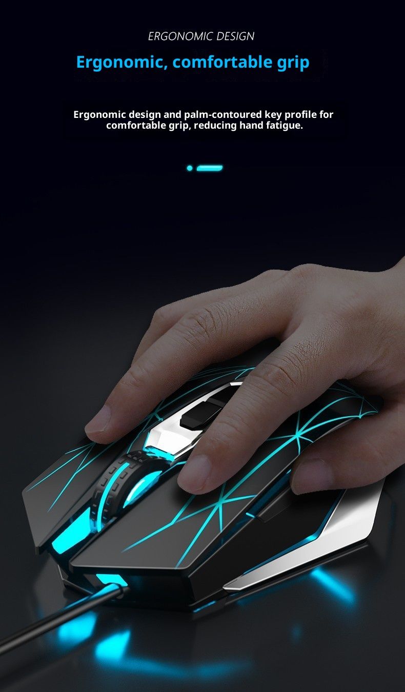 Digitex AULA/ Wolf Spider S50 Gaming-Maus, kabelgebunden, USB, Makroprogrammierung, 6D, Cross-Border, auf Lager, Großhandel, Ergonomie_voghion.com