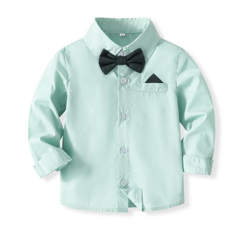 children's clothing spring and autumn children's birthday party suits formal baby shirt overalls suit_voghion.com