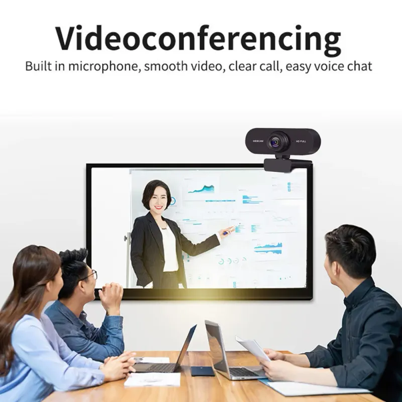 4K Microphone For Computer 2K Mini Webcam PC Laptops Live Streaming FHD 1080P Webcam For Work Meetings With Microphone_voghion.com