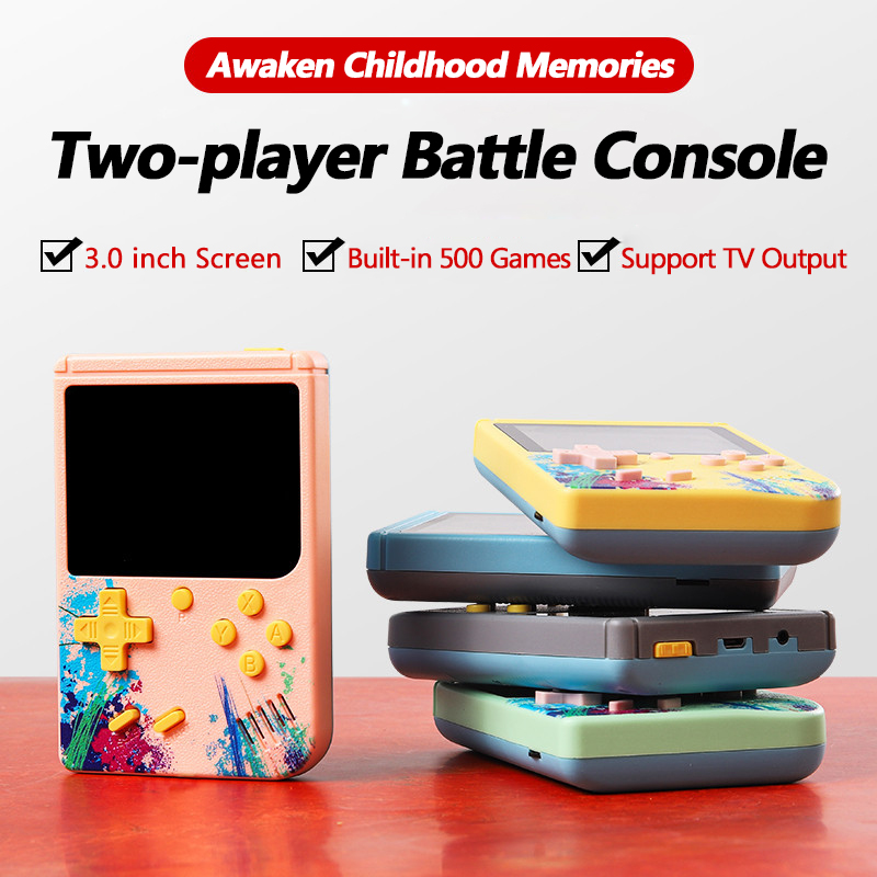 Nouvelle Console de jeu portable G50 écran 3 pouces 500 jeux Mini Console de jeu vidéo de poche Portable rétro Machine de jeu à deux joueurs_voghion.com