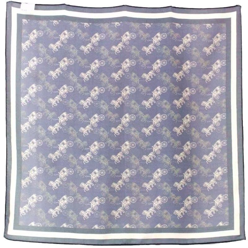 Sciarpa autunno-inverno da donna di alta qualità, double face, in seta e lana, modello Mulberry Real Blue Carriage 85_voghion.com