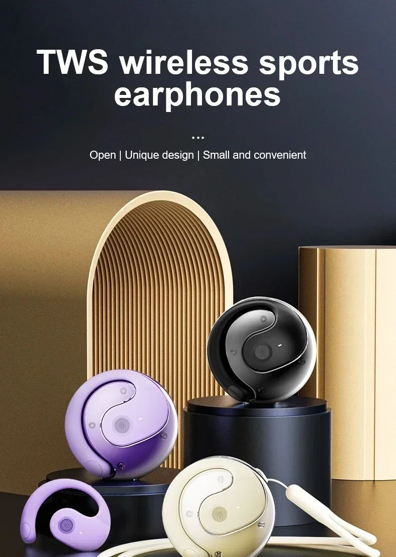 OWS Wireless Headphones Bluetooth Headset Earbuds For Phone_voghion.com