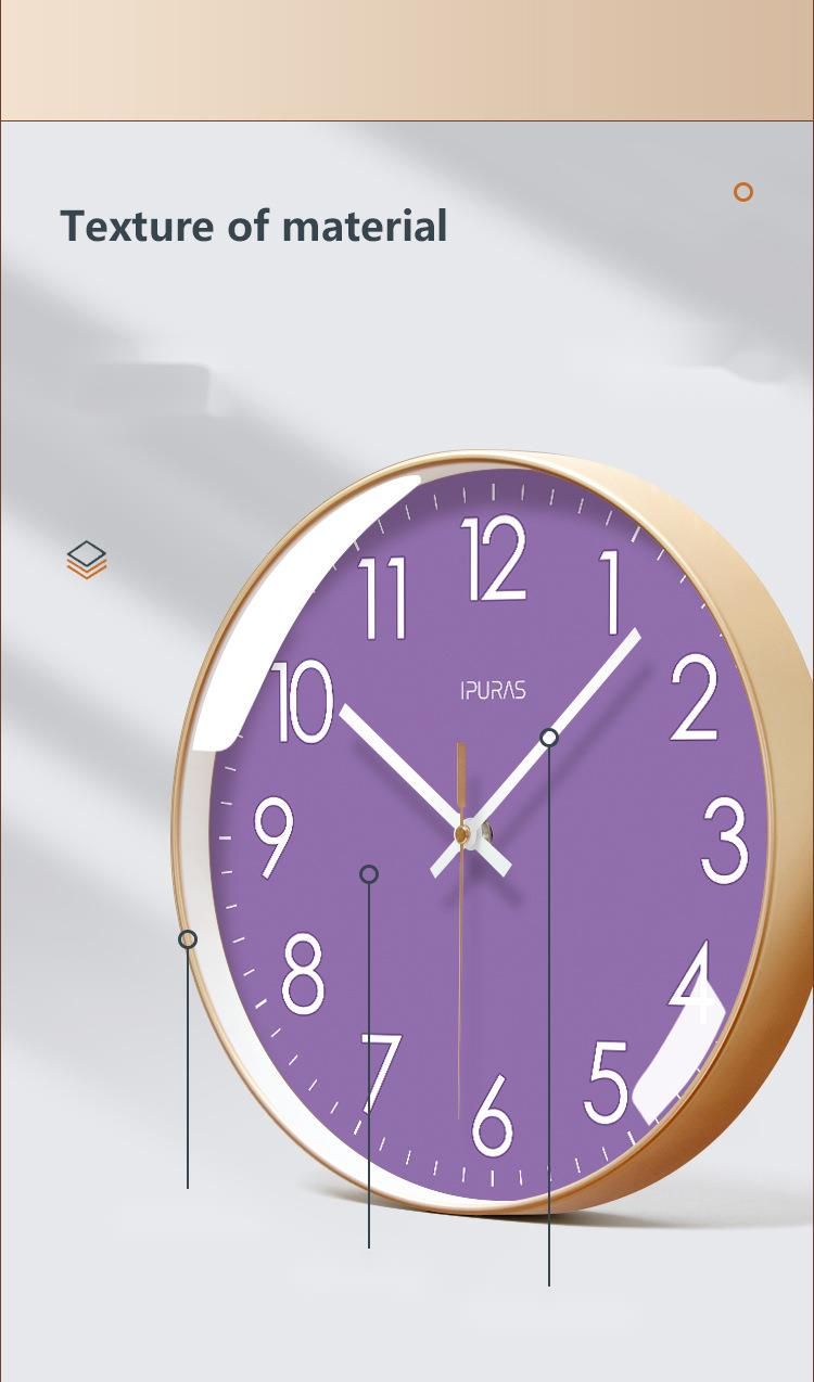 Yipula 6313 Mädchen Wand Wohnzimmer Einfache Kreative Kunst Leise Sweep Second Quarzuhr_voghion.com