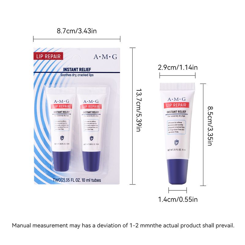 Coffret de 2 baumes à lèvres AMG - Soin nourrissant pour lèvres sèches, hydratant et anti-gerçures_voghion.com
