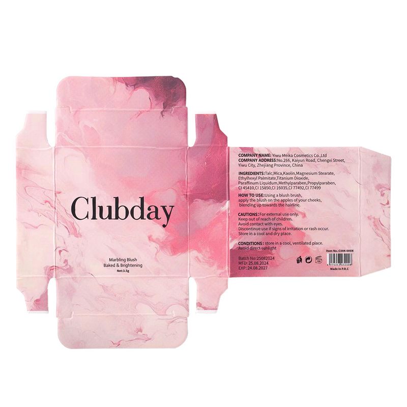 three color pork belly high gloss blush pearlescent brightening marble pattern one piece palette rouge_voghion.com