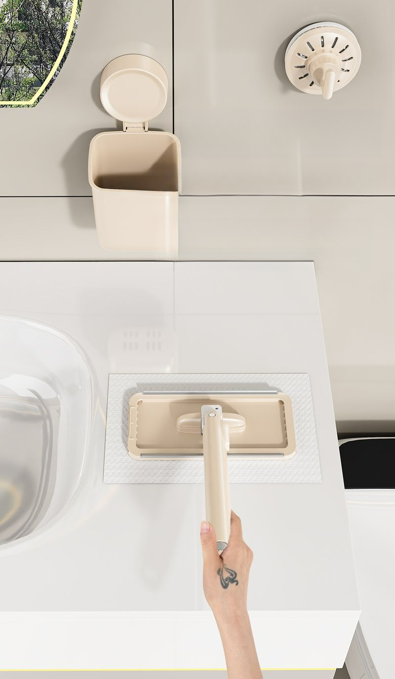 Mini Dry And Wet Dual-use Desktop Cleaning Electrostatic Adsorption Face Towel Small Mop_voghion.com