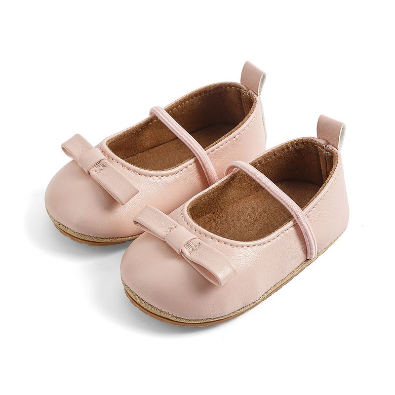 Primavera e autunno nuove scarpe da passeggio per bambine con fiocco a farfalla e fondo antiscivolo G406_voghion.com