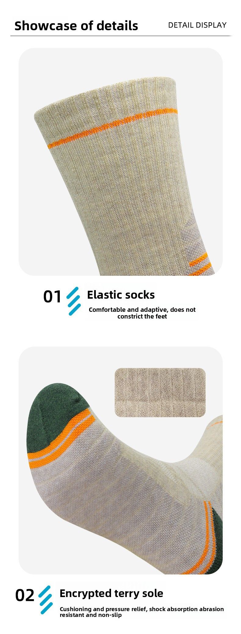 Autumn And Winter New Hiking Warm Merino Wool Non-Slip Breathable Mid-Calf Professional Running Sports Socks_voghion.com