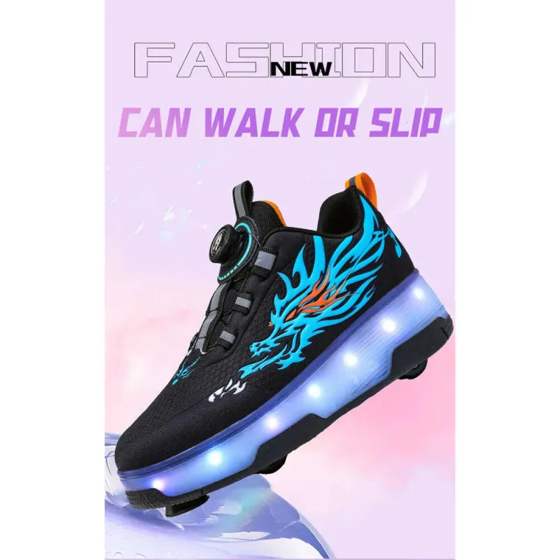 Neuer Rollschuhstil, versandkostenfrei, neue kleine Vierrad-Sportschuhe für Jungen mit Leuchtfunktion, fliegend_voghion.com