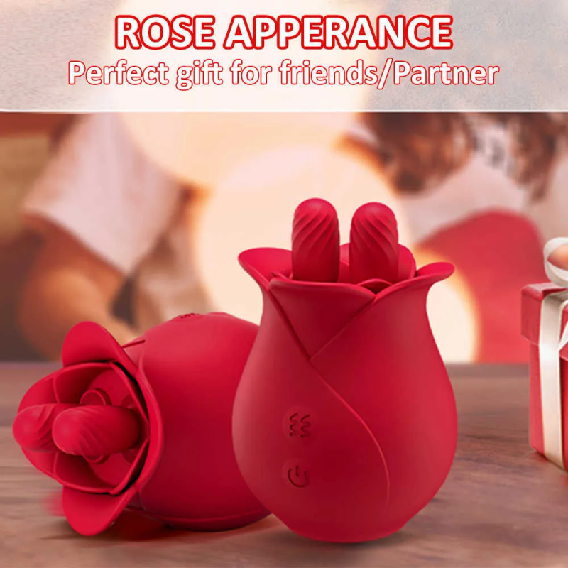 Romeo Tongue Licking Vibrator Magnetic Suction Charging 7 Frequency Massager Clitoral Stimulation Device for W_voghion.com